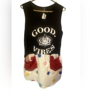 Supernova patchwork Sleeveles longline custom sleeveless tank tshirt top